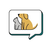 dog and cat in speech bubble